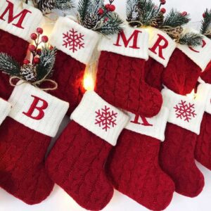 Knitted Christmas Tree Stockings