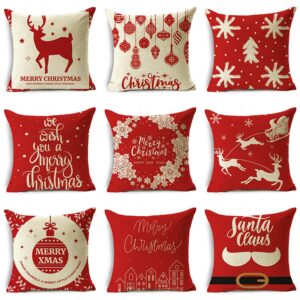 Red & White Christmas Cushion Cover